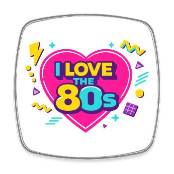 Disco Party 80s 80s - Square fridge magnet - white - Front