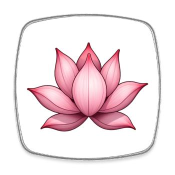 Lotusblume Seerose - Viereckiger Kühlschrankmagnet - Weiß - Vorne