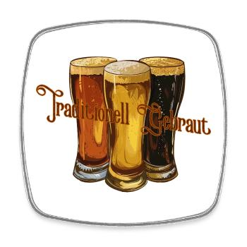 Traditionell gebraut Bier Craftbier Brauer - Viereckiger Kühlschrankmagnet - Weiß - Vorne