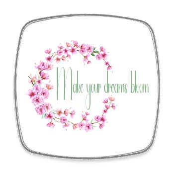 Make your dream bloom - Magnet carré - blanc - Devant