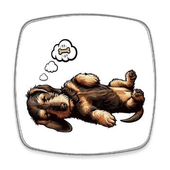 wire-haired dachshund dachshund dachshund owner Teckel Tekkel - Square fridge magnet - white - Front