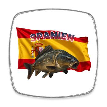 Karpfen Angeln Spanien - Angel Design - Viereckiger Kühlschrankmagnet - Weiß - Vorne