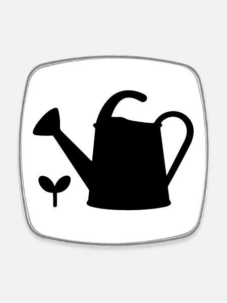 T-shirt Jardinage - Gardening Lover Icon - Magnet carré - blanc
