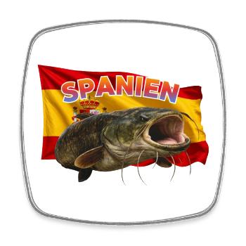 Wels Angeln Spanien - Ebro Monster - Viereckiger Kühlschrankmagnet - Weiß - Vorne