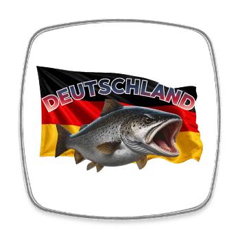 Forelle Angeln Deutschland - Fisch Motiv - Viereckiger Kühlschrankmagnet - Weiß - Vorne