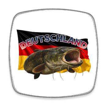 Wels Angeln Deutschland - Rhein Monster - Viereckiger Kühlschrankmagnet - Weiß - Vorne