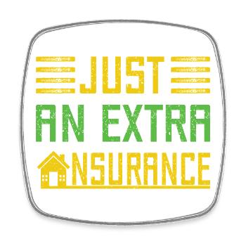 Insurance Agent Just An Extra Funny Insurance - Viereckiger Kühlschrankmagnet - Weiß - Vorne