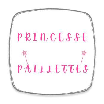 je suis une princesse je pète des paillettes  - Magnet carré - blanc - Devant