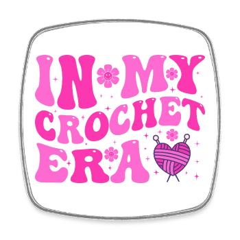 Dans ma zone crochet - Magnet carré - blanc - Devant