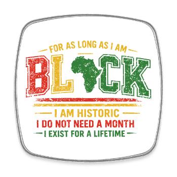 Pride Afro Black History Month Vintage - Square fridge magnet - white - Front