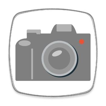Icône de caméra Gris graphique - Magnet carré - blanc - Devant