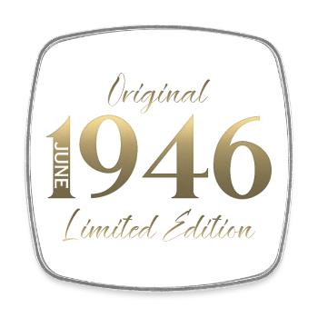 80th Birthday Gift Vintage June Vintage 1946 - Square fridge magnet - white - Front