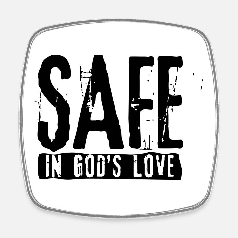 safe - Square fridge magnet - white