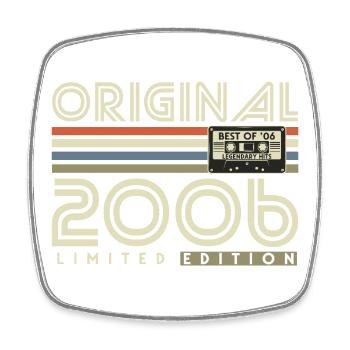2006 Jahrgang Geburtstag Vintage Retro Geschenk - Viereckiger Kühlschrankmagnet - Weiß - Vorne