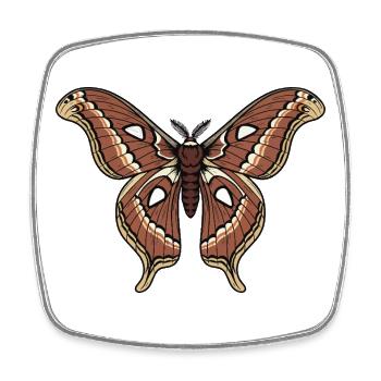 Butterfly Polyphemus Moth Saturnie Wing Tattoo - Square fridge magnet - white - Front