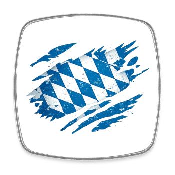 Bayern Bayrische Flagge Fahne - Viereckiger Kühlschrankmagnet - Weiß - Vorne