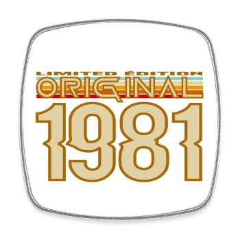 1981 Retro Original - Square fridge magnet - white - Front