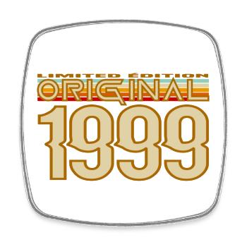 Originale Retro Limited Edition von 1999 - Viereckiger Kühlschrankmagnet - Weiß - Vorne