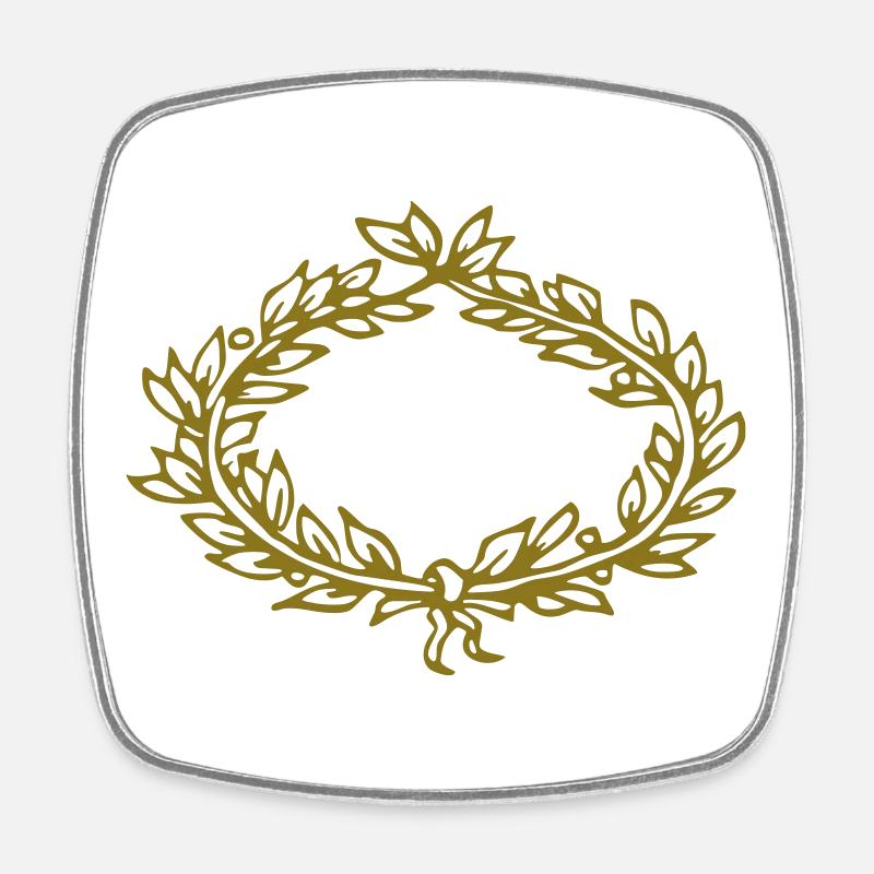 Laurels - Square fridge magnet - white
