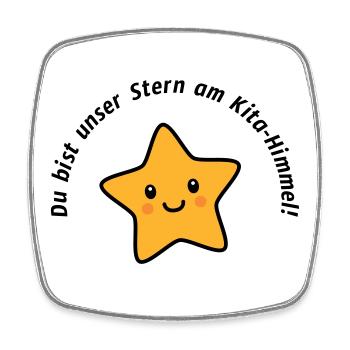 Abschied Geschenk für die Erzieherin in der Kita - Viereckiger Kühlschrankmagnet - Weiß - Vorne