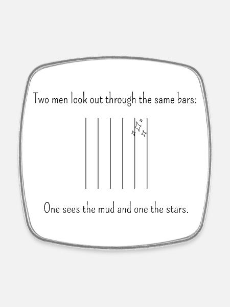 Classics for a change of perspective (light products) - Square fridge magnet - white