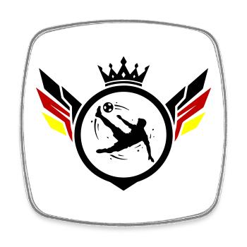 Fussballer Fallrückzieher Deutschland - Viereckiger Kühlschrankmagnet - Weiß - Vorne