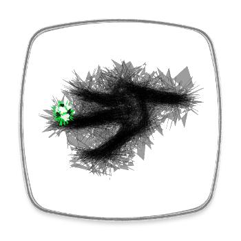 Soccer Soccer Player Ball Art - Square fridge magnet - white - Front