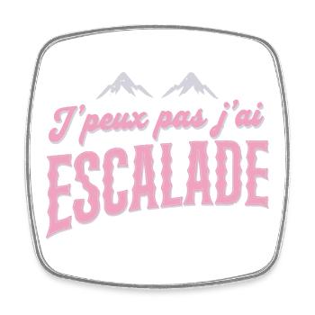Escalade Rose Retro J'peux pas - Magnet carré - blanc - Devant