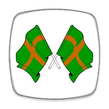 Drapeaux de marche de Nimègue - Magnet carré - blanc - Devant