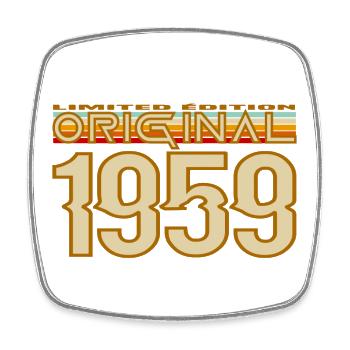 Original 1959 Badge Vintage - Magnet carré - blanc - Devant