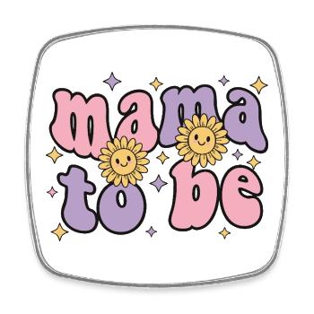 Geschlechterenthüllung: Mama wird Baby-Party-Team-Mädchen - Viereckiger Kühlschrankmagnet - Weiß - Vorne