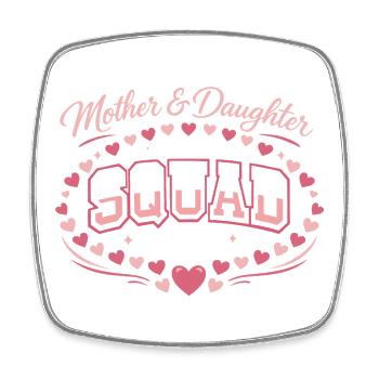 Mutter-Tochter-Trupp | Pink Komplizen Geschenk - Viereckiger Kühlschrankmagnet - Weiß - Vorne
