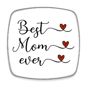 Best Mom - Square fridge magnet - white - Front