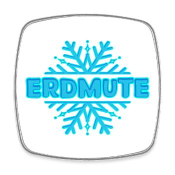 Vorname Erdmute - Viereckiger Kühlschrankmagnet - Weiß - Vorne