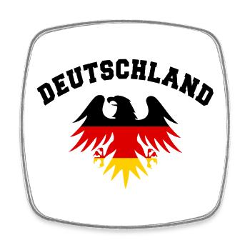 DEUTSCHLAND GERMANY EUROPA DEUTSCHE SPORT FAN - Viereckiger Kühlschrankmagnet - Weiß - Vorne