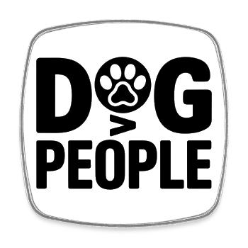 Faute de frappe sur le logo Paw Dog People - Magnet carré - blanc - Devant