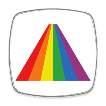 Rainbow Triangle Bold - Square fridge magnet - white - Front