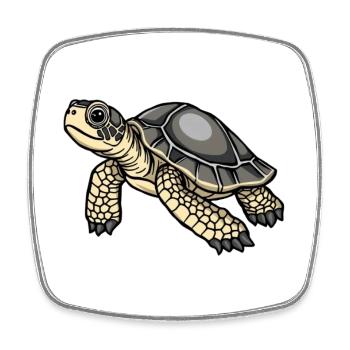 Schildkröte Schildkröten Geschenk - Viereckiger Kühlschrankmagnet - Weiß - Vorne