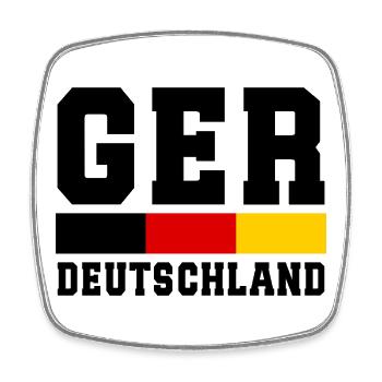 Deutschland Fußball Weltmeisterschaft - Germany - Viereckiger Kühlschrankmagnet - Weiß - Vorne