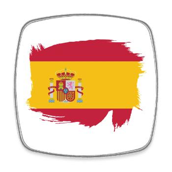 SPANIEN SPAIN España EUROPA SPANISCHE SPORT FAN - Viereckiger Kühlschrankmagnet - Weiß - Vorne
