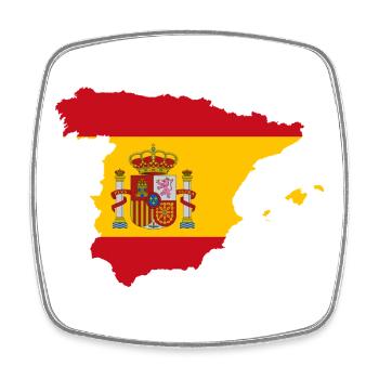 ESPAGNE ESPAGNE EUROPE FAN DE SPORT ESPAGNOL - Magnet carré - blanc - Devant