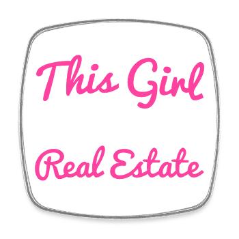 This girl sells real estate Funny Realtor Agent - Viereckiger Kühlschrankmagnet - Weiß - Vorne