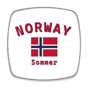 Norway Summer - Square fridge magnet - white - Front