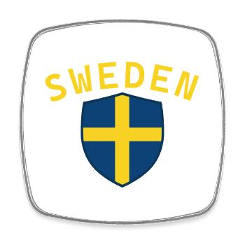 Sweden, Sweden, Sweden, Sweden - Square fridge magnet - white - Front