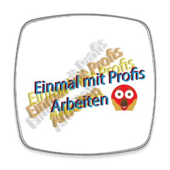 Einmal_mit_Profis_2 - Viereckiger Kühlschrankmagnet - Weiß - Vorne