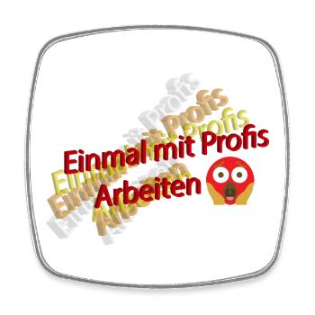 Einmal_mit_Profis_1 - Viereckiger Kühlschrankmagnet - Weiß - Vorne