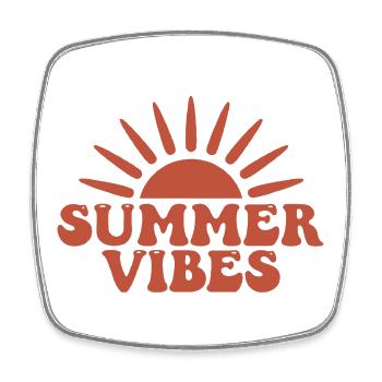 Sommerlogo - Viereckiger Kühlschrankmagnet - Weiß - Vorne