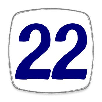 22 - Magnet carré - blanc - Devant