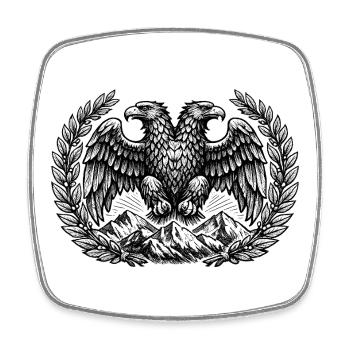Albanie chemise drapeau aigle vacances balkanique cadeau - Magnet carré - blanc - Devant