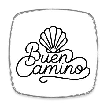 Buen Camino – Santiago de Compostela - Viereckiger Kühlschrankmagnet - Weiß - Vorne